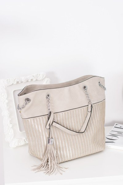 Dámska šedá klasická strapca vrecko