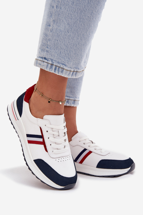 Dámske kožené športové topánky bielo námornícka Lorvessa