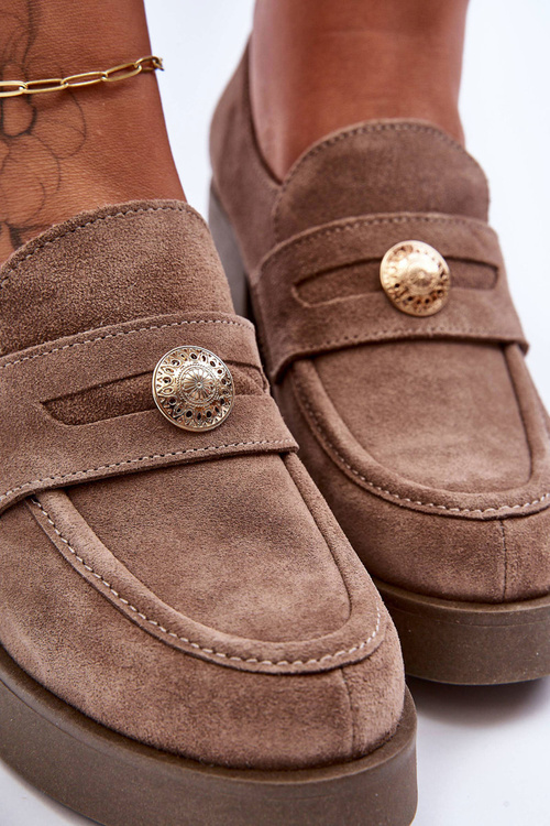 Dámske semišové topánky na Post Beige lemar Dunadia