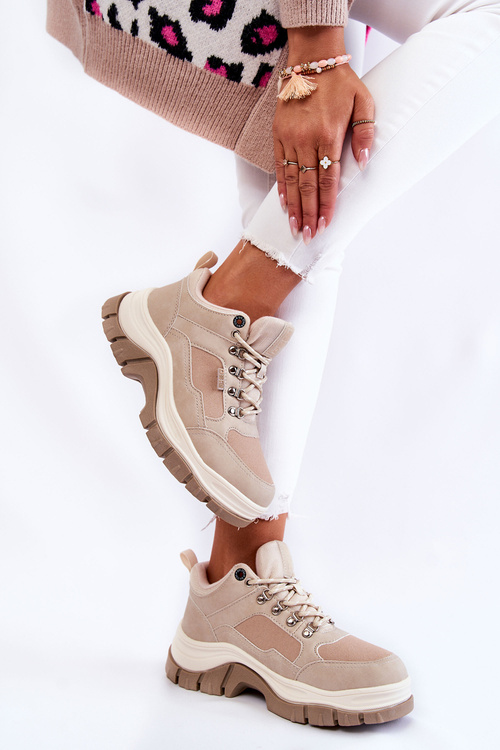 Dámske trekkingové topánky Pamäť pamäť peny veľká hviezda kk274363 béžová