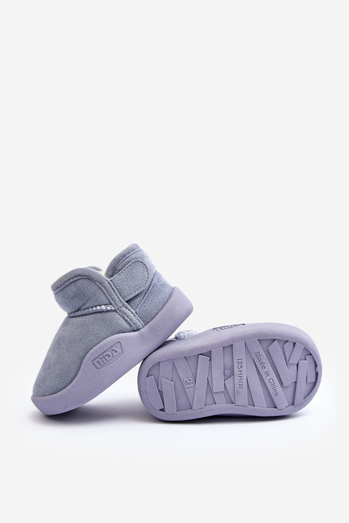 Detské izolované snehule s podšívkou z umelého kožúška modré Benigna