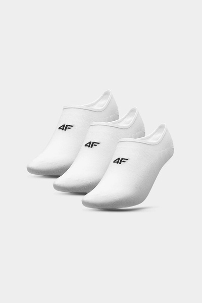 Pánské sportovní ponožky 4F 3-BAL 4FAW23USOCM202-10S Bílé