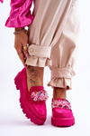 Dámské zdobené mokasíny na platformě Fuchsie Brenda