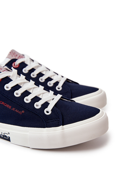 Módní klasické tenisky Cross Jeans JJ1R4028C námořnická modrá