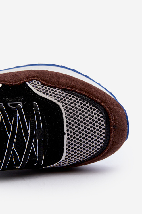 Pánské tenisky Big Star NN174322 Memory Foam System hnědo-černé