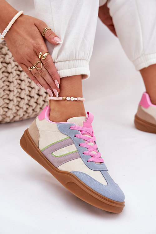 Dámske Tenisky Z Eko Semišu Multikolor Satylies