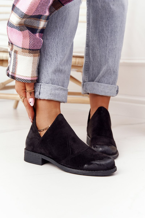 Dámske topánky Black Hillary s výrezmi