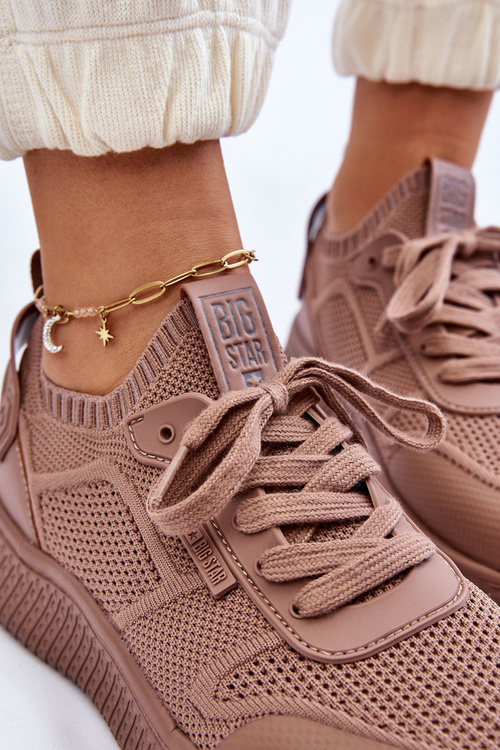 Dámske pohodlné tenisky Pamäť penového systému Big Star LL274416 svetlo hnedá