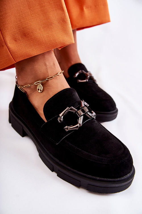 Lafefer Suede Shoes s dekoráciou čierna Janissa