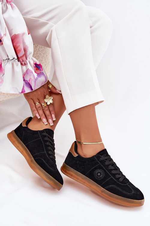 Semišové Dámske Tenisky Big Star RR274851 HI-POLY SYSTEM Čierne