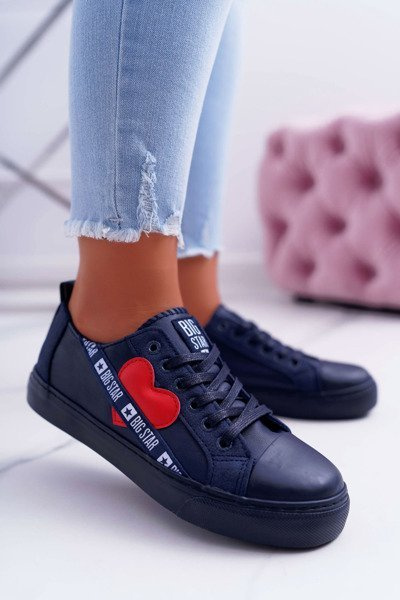 Big Star Navy Blue tenisky so srdcom EE274258