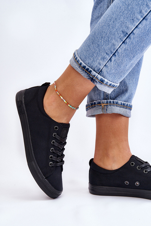 Dámske tenisky s hladkou nízkou hviezdou LL274057