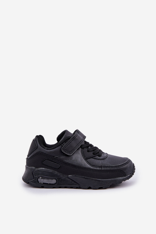 Detské tenisky na suchý zips čierne Krissandra