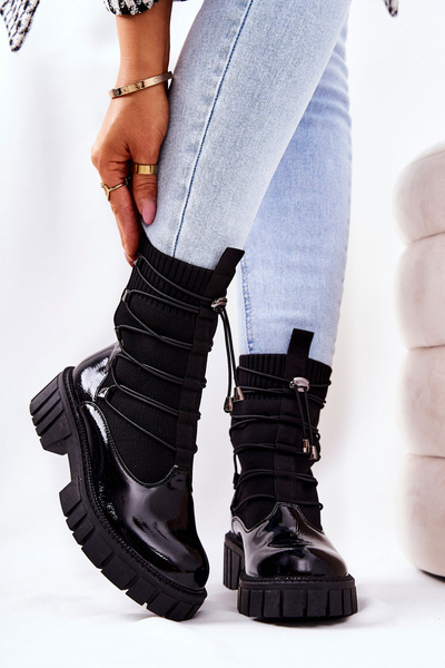 Maľované čierne ponožky Connor