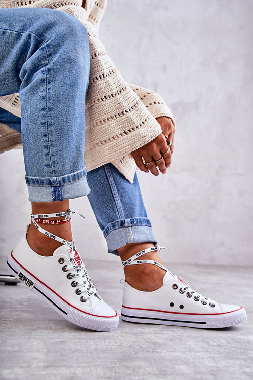 Dámské Materiál Sneakers Big Star KK274101 Bílá