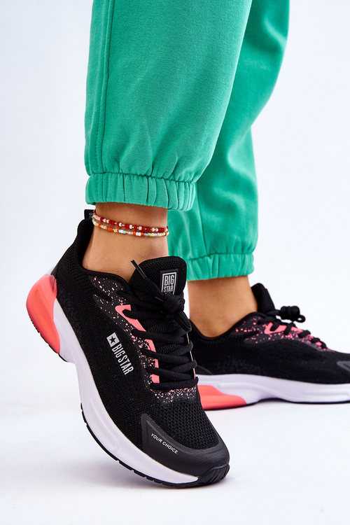 Módne športové topánky pamäťový penový systém Big Star LL274318 Čierna