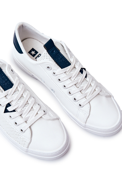 Pánské Kožené Tenisky BIG STAR JJ174226 Bílá