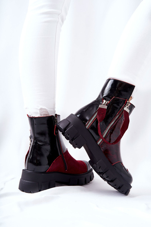 Kožené Boty Maciejka Černoburgundske 05137-33