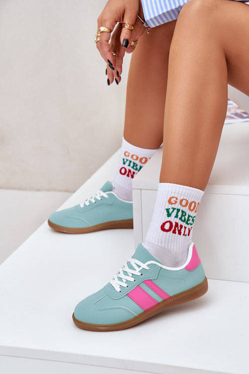 Nízke Dámske Tenisky Z Eko Kože Mäta Nonalorin