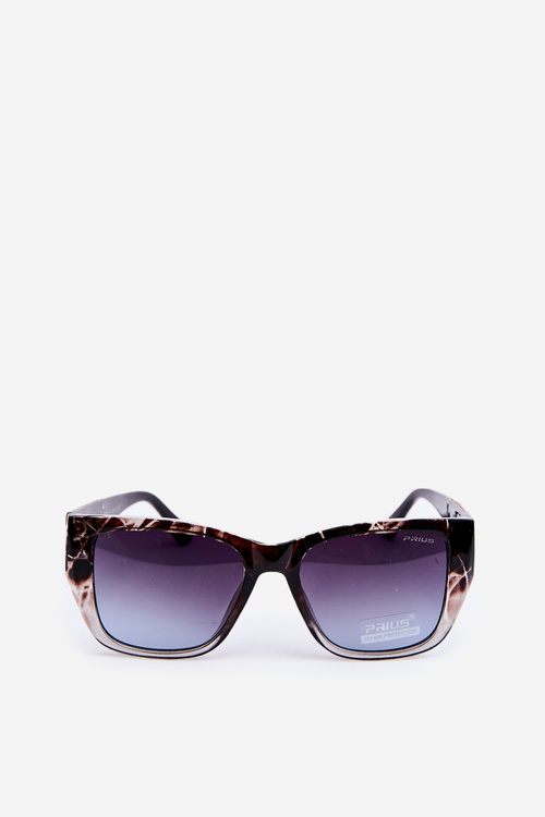 Dámské sluneční brýle s ozdobnými detaily UV400 hnědé