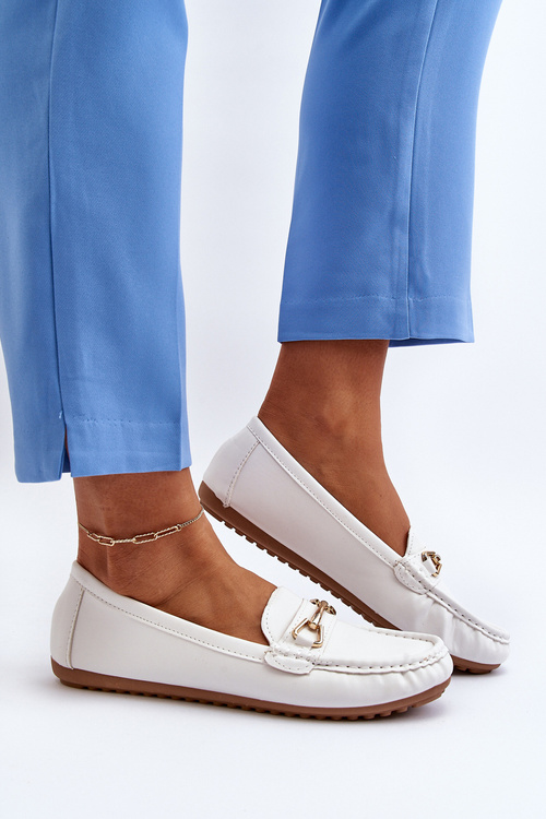 Dámské Klasické Mokasíny S Ozdobou Bílé Ainslee
