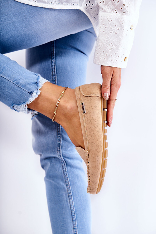 Ženské semišové mokasíny béžové millare