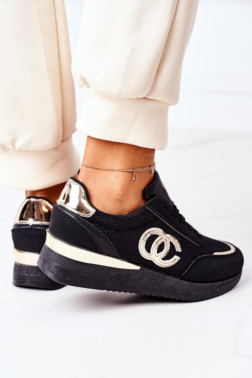 Dámske tenisky Čierne a zlato pod kontrolou