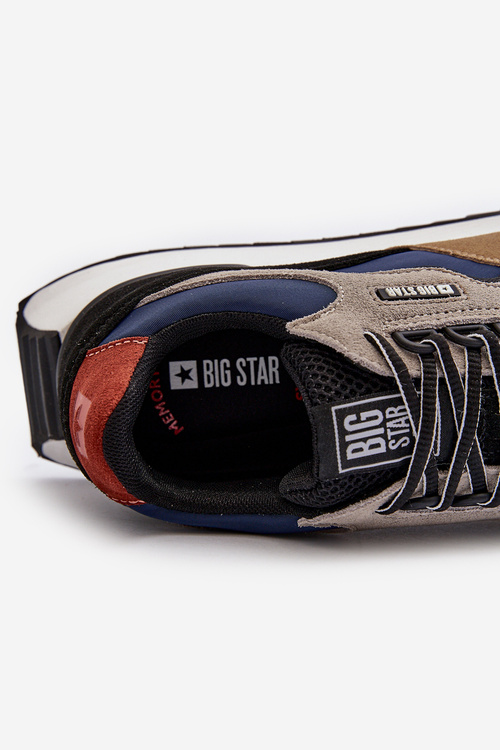 Pánske tenisky Big Star NN174320 s pamäťovou penou Beige-modré