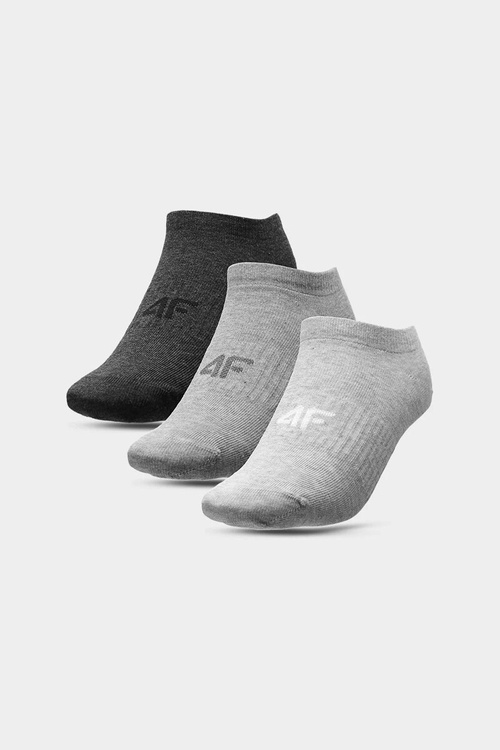 Dámske ponožky 4F 3-PACK 4FAW23USOCF197-92M Sivé