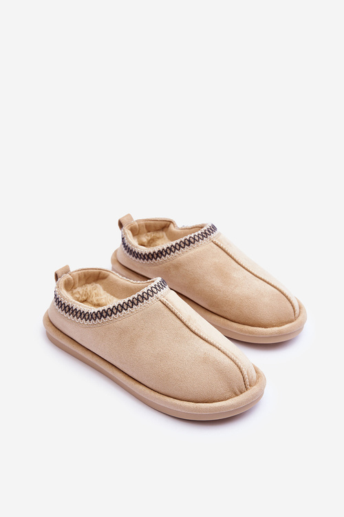 Dámske semišové papky so svetlou kožušinou v Polinne