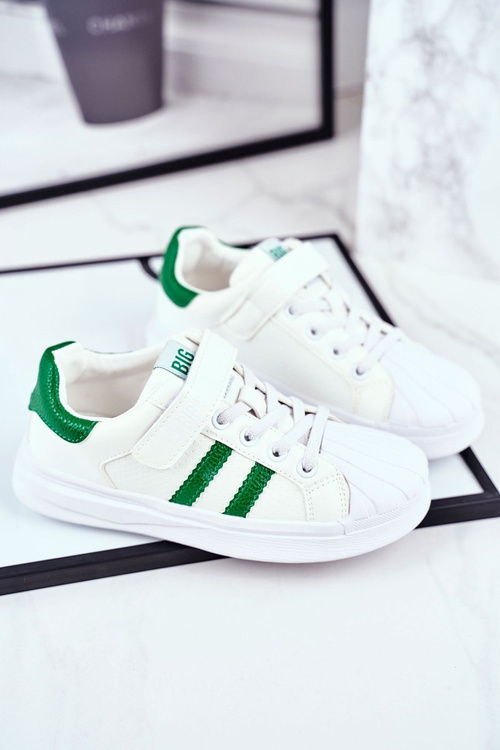 Veľká hviezda športových detí pre suchý zips biely GG374019