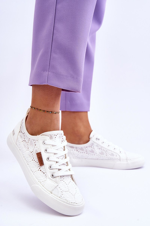 Dámské Krajkové Tenisky BIG STAR W274925 Bílé