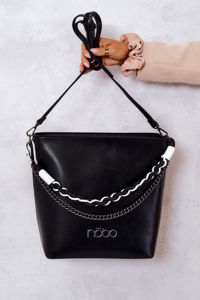 Klasická kožená kabelka Nobo M1280-C020 čierna