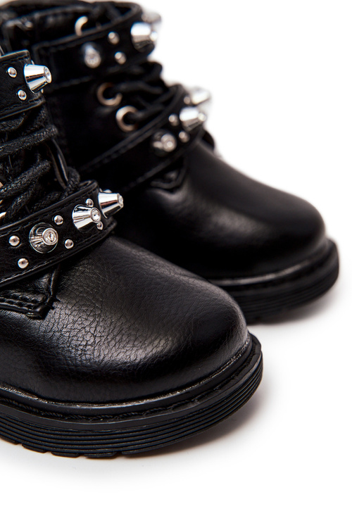 Detské topánky izolované čiernou flosse