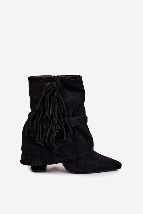 Dámske Členkové Topánky S Frínami A Zlatými Prackami Evelisse