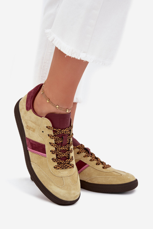 Dámské Nízké Sněhule Z Semiše Big Star SS274680 HI-POLY SYSTEM Limetkové