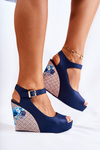 Dámské námořní modré sandály Nemesis