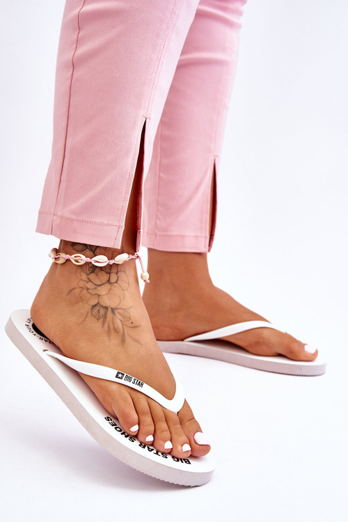 Pohodlné flip -flops Big Star LL274795 biela