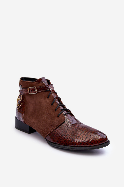 Dámské kožené kozačky Maciejka 5743A-02 Hnědá