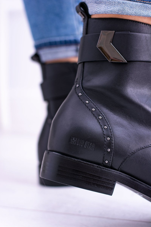 Big Star High Boots BB274612 Kožené topánky Jodhpur