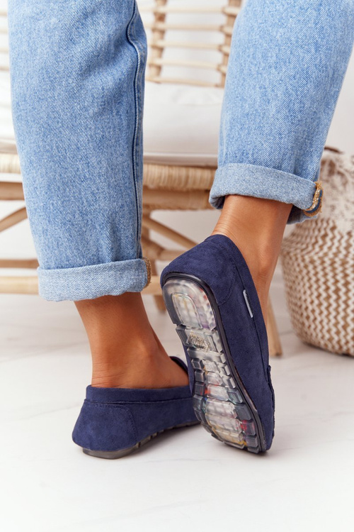 Dámské Semišové Mokasíny Tmavě Modré San Marino