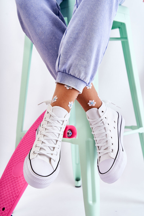 Klasické vysoké tenisky bílé Volterro