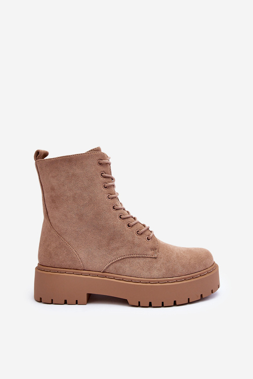 Semišové topánky ženskej béžovej Dearia