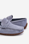 Pánske semišové mokasíny Navy modré