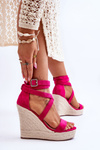 Pohodlné sandály na vysokém klínu Fuchsie Lemira 