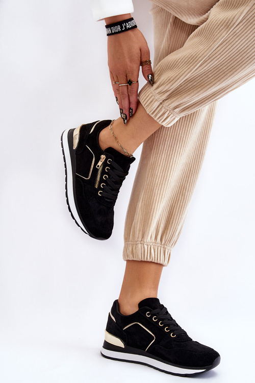 Suede Športové topánky na platforme Black Riverside Platform