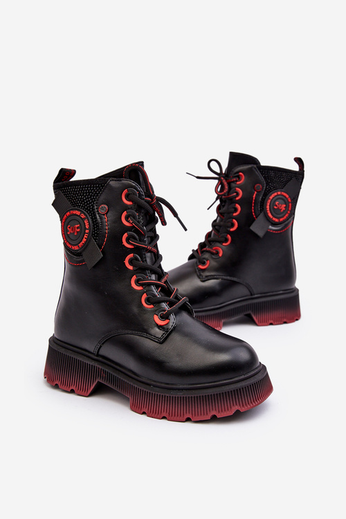 Dětské zateplené Traperky Botky černé Askya