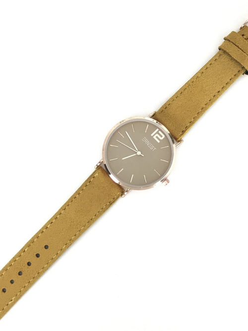 Dámske hodinky Ernest Manon žltý semiš