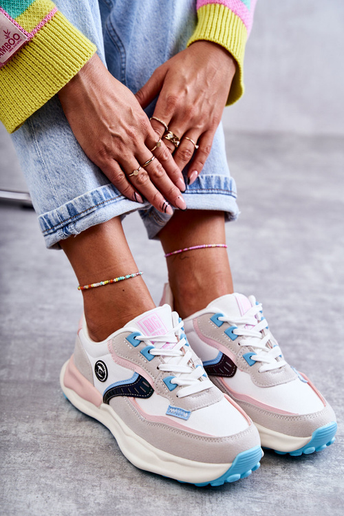 Dámské sportovní tenisky Big Star KK274097 Bílá a růžová