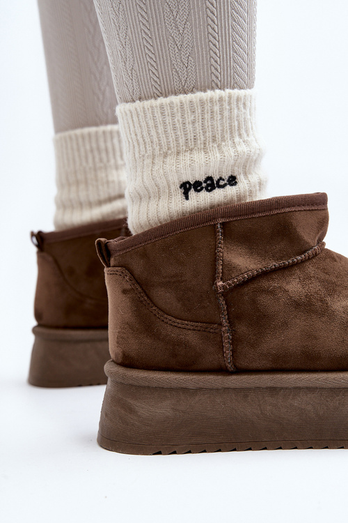 Dámské zimní boty na tlusté podrážce tmavě zelené Caliksa